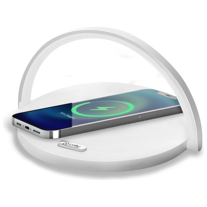 Celly Wireless Charger Lamp Circle Bianco