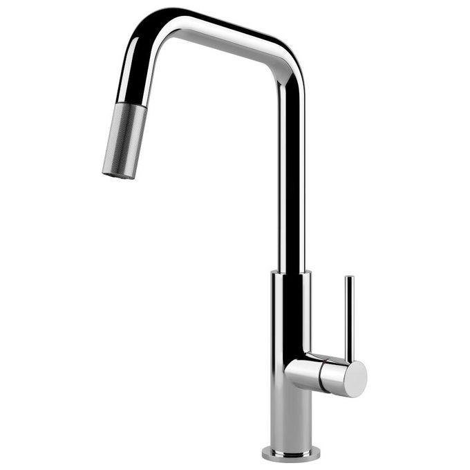Foster 8522000 KS Plus Miscelatore monocomando con canna girevole e doccetta estraibile Cromo