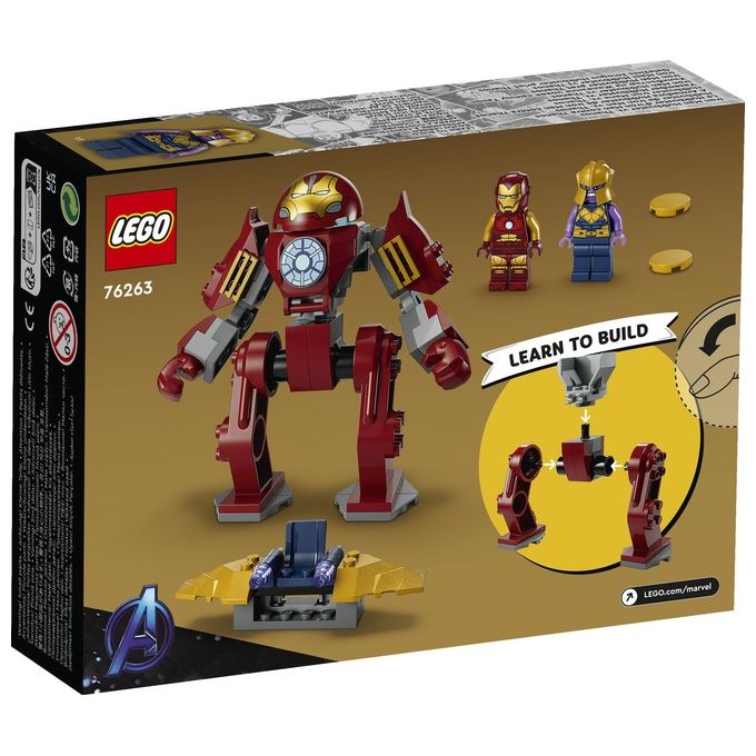 LEGO Marvel 76263 Iron Man Hulkbuster vs. Thanos, Gioco per Bambini 4+ Anni, Action Figure con Aereo Giocattolo e 2 Minifigure