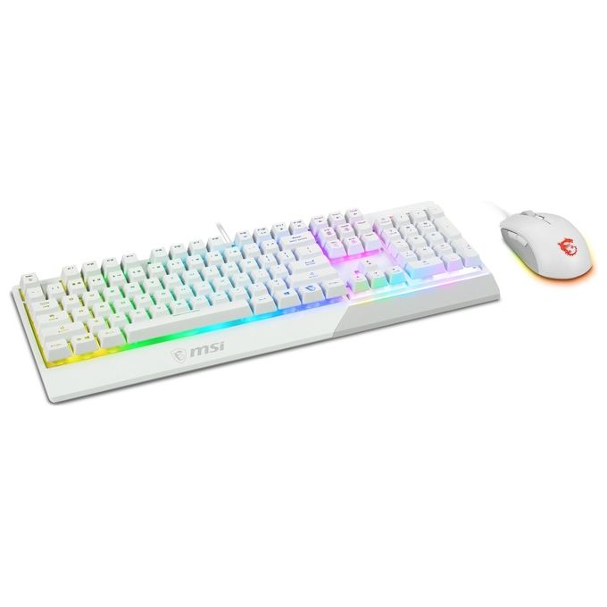 MSI Vigor GK30 Combo White Tastiera Mouse Incluso USB QWERTY Italiano Bianco