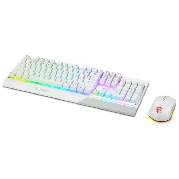 MSI Vigor GK30 Combo White Tastiera Mouse Incluso USB QWERTY Italiano Bianco