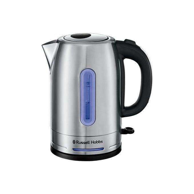 Russell Hobbs Quiet Kettle – Bollitore elettrico 1.7 L, Potenza 2400 W, Corpo in acciaio inox, Tecnologia silenziosa Quiet Boil, Sistema di sicurezza autospegnimento, Colore Acciaio