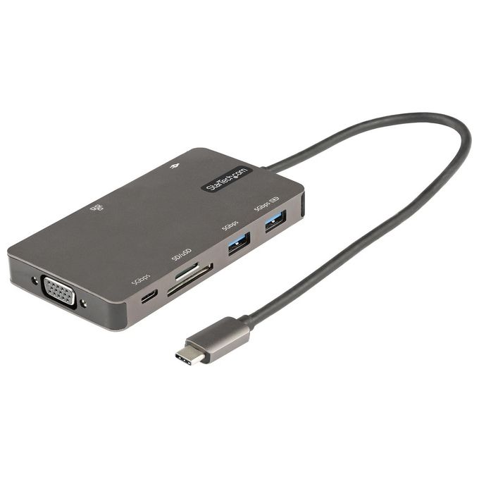 StarTech.com Adattatore Multiporta Usb C Dock da Viaggio Hdmi 4k 30hz O Vga Hub Usb 3.0