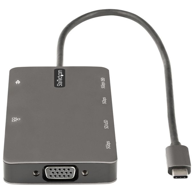 StarTech.com Adattatore Multiporta Usb C Dock da Viaggio Hdmi 4k 30hz O Vga Hub Usb 3.0