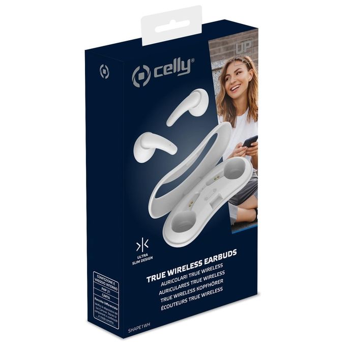 Celly Auricolari True Wireless Drop Bianco