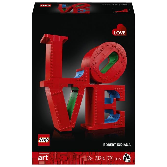 LEGO Art LOVE, Modellino da Costruire Iconica Scultura Pop di Robert Indiana, Hobby Creativo per Adulti, KIT_ Modellismo da Collezione, Idea Regalo Donna, Uomo, Fidanzamento e Anniversario 31214