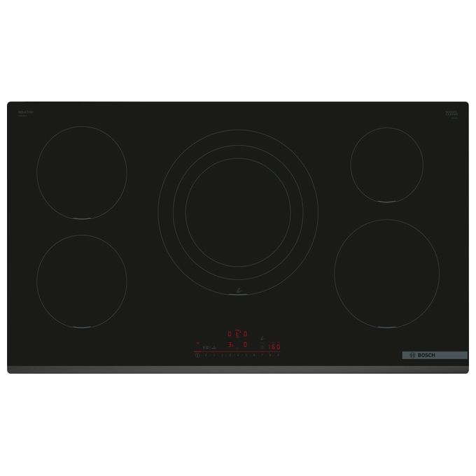 Bosch Serie 6 PIV931HC1E Piano cottura a induzione senza cornice 90cm 5 zone controllo DirectSelect Perfectfry Plus con 11 livelli di temperatura 17 livelli di potenza PowerBoost Home connect nero