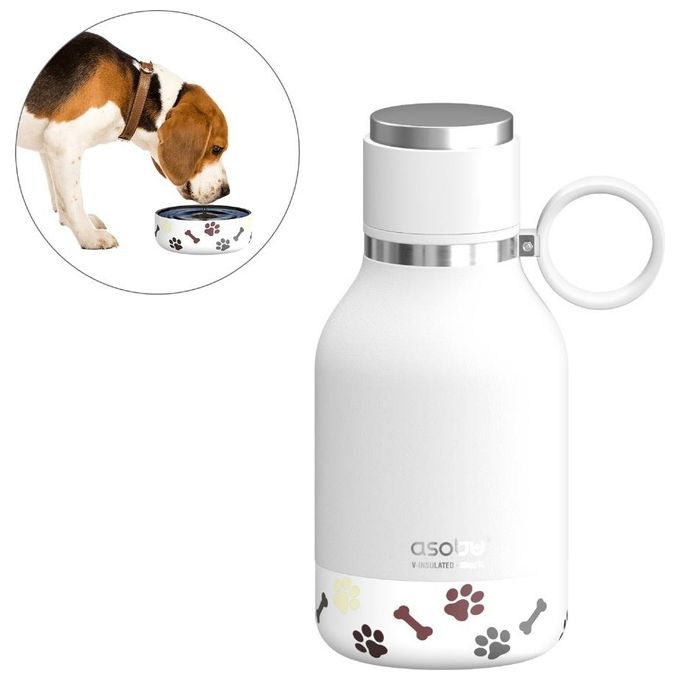 Asobu Dog Bowl Bottiglia Bianco 1 Litro