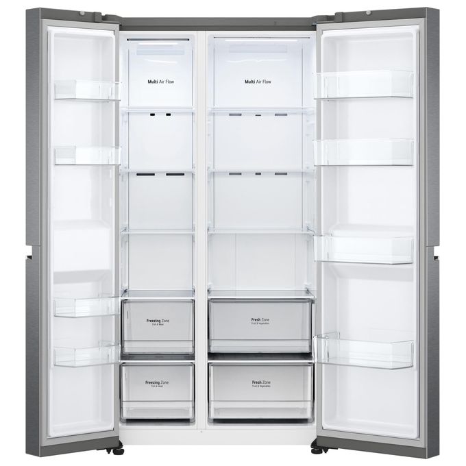 LG GSBV70DSTM Frigorifero Side by Side Capacita' 655 Litri Classe energetica F Total No Frost Compressore Smart Inverter 179 cm Inox