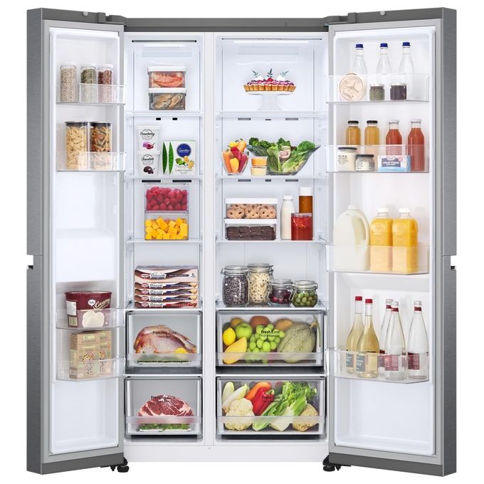 LG GSBV70DSTM Frigorifero Side by Side Capacita' 655 Litri Classe energetica F Total No Frost Compressore Smart Inverter 179 cm Inox