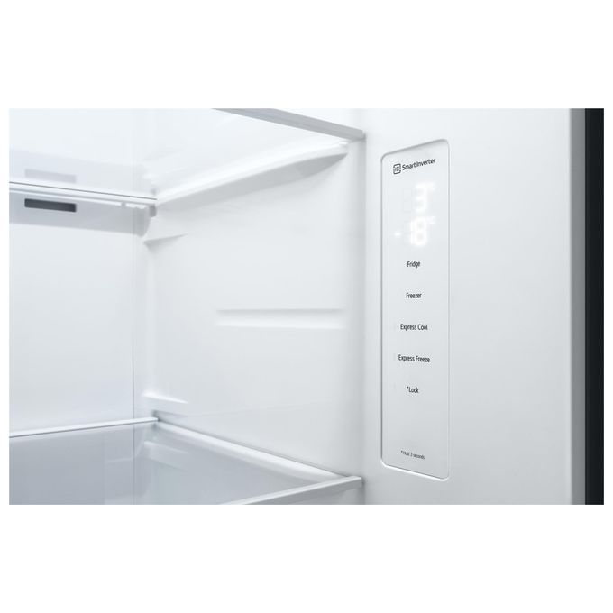 LG GSBV70DSTM Frigorifero Side by Side Capacita' 655 Litri Classe energetica F Total No Frost Compressore Smart Inverter 179 cm Inox