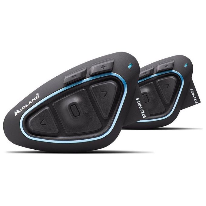 Midland BTX2 Pro S Twin C1414.05 Interfono Moto Bluetooth Doppio Auricolari Casco Impermeabili IPX6