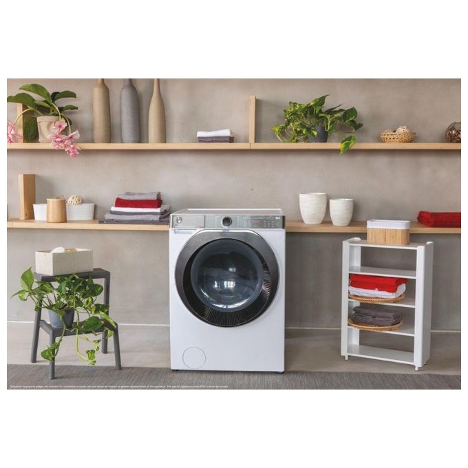 [ComeNuovo] Hoover H-WASH 550 H5WPB414AMBC-S Lavatrice a carica frontale 14kg 1400 giri classe A motore Eco-Power EcoDoser scan etichette funzione vapore controllo remoto bianco 60x67x85