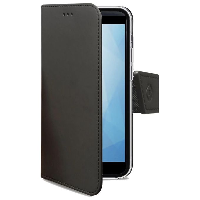 Celly Cover in Similpelle Wally per Samsung A13 4G 5G Nero