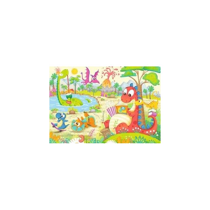 Ravensburger Puzzle 2x12 Pezzi Dinosauri Giocosi