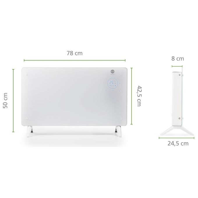 Macom Enjoy e Relax 937 Thermo Glass Termoconvettore con timer 24h e termostato ambiente 2000 Watt