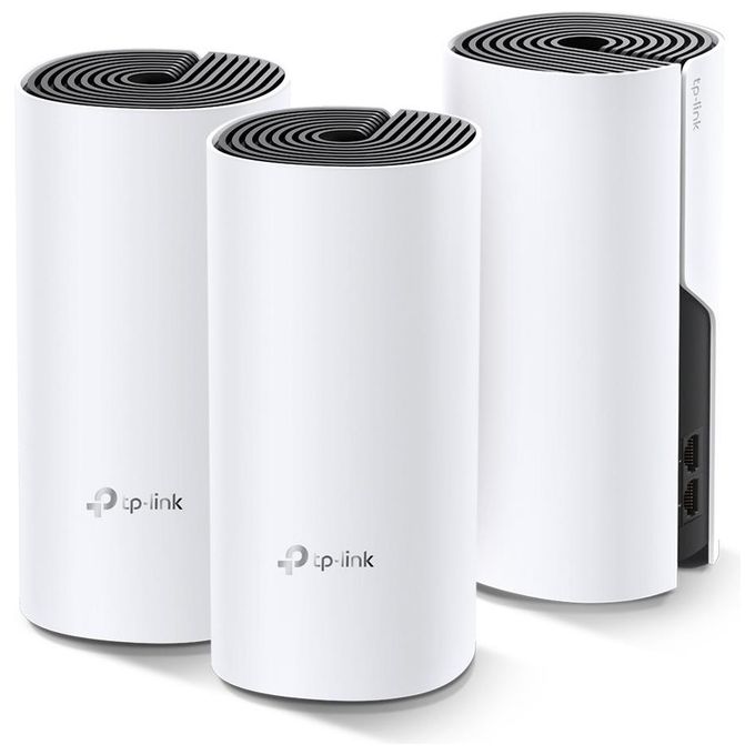 TP-Link Deco M4 WiFi Mesh Dual Band AC1200 2 Porte Ethernet Gigabit Modalita' Router e Access Point Parental Control 3 Pezzi con Copertura fino a 370 m2