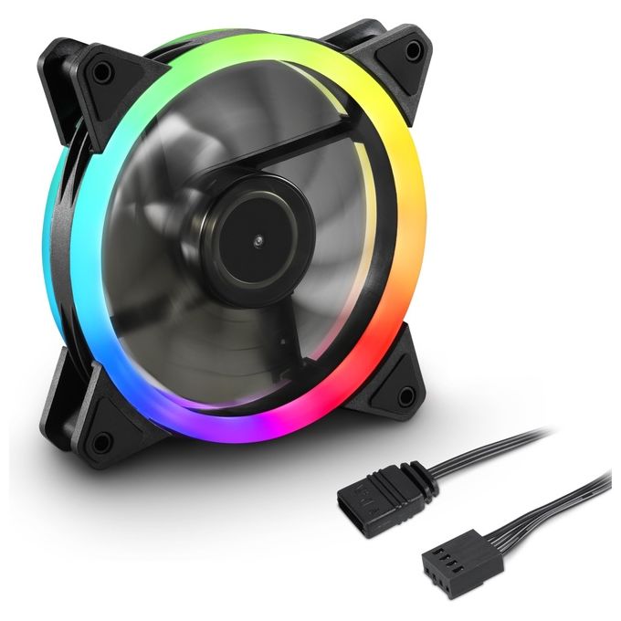 Sharkoon Shark Blades PWM Ventola per Case Rgb Ring Fan 120x120x25mm