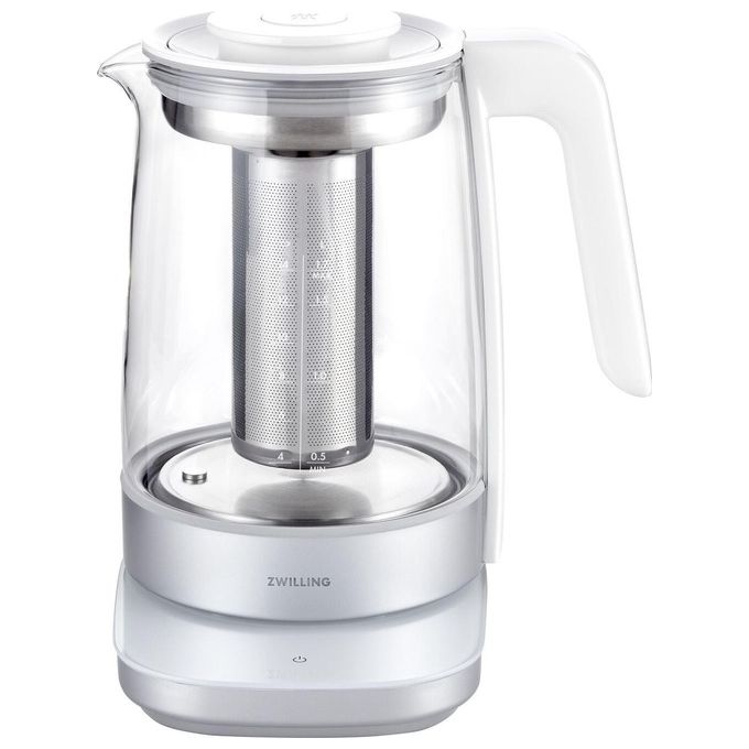 Zwilling Enfinigy Bollitore in Vetro con Filtro per il Te' 1850 Watt 1.7 Litri Bianco