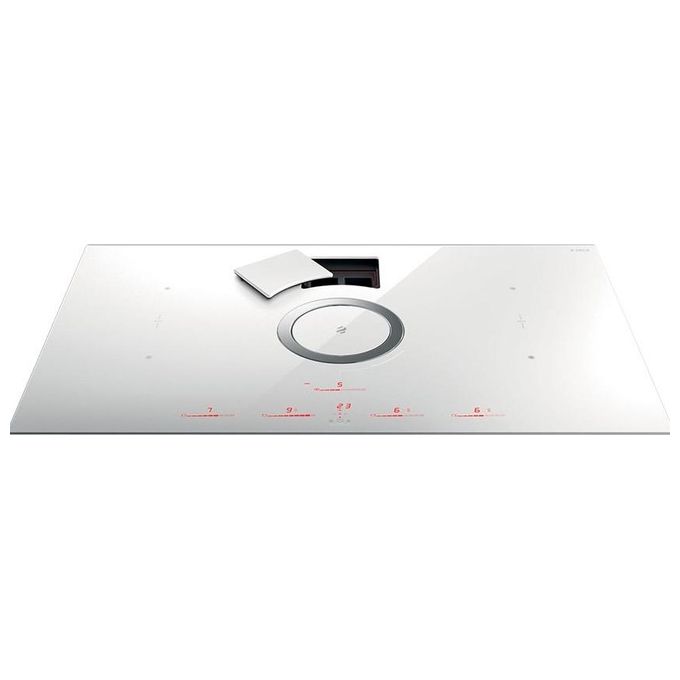 Elica NIKOLATESLA SWITCH WH-F-80 Piano cottura aspirante a Induzione con cappa filtrante integrata 4 zone 83 cm Comandi Touch control 550 m3-h Vetro Bianco PRF0146213A