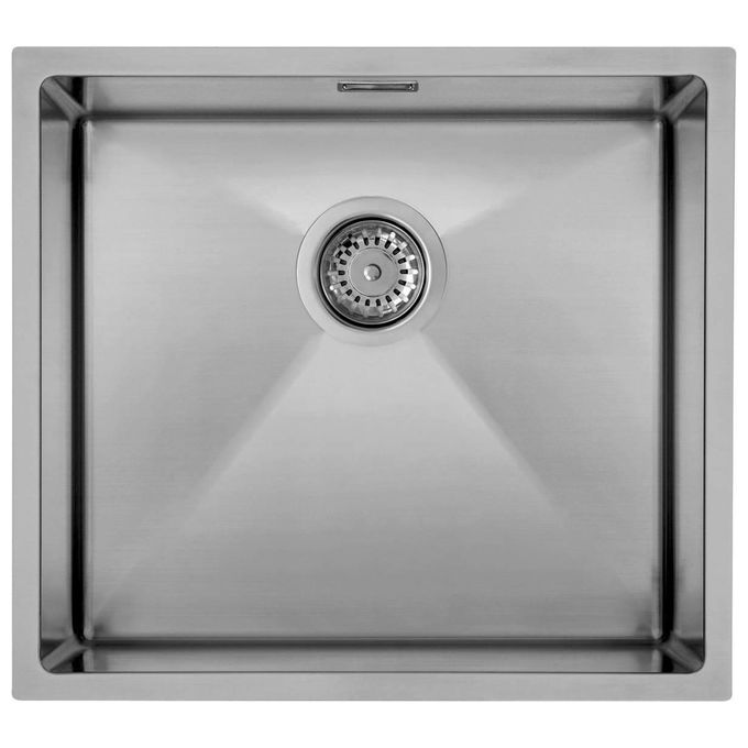 Elleci Yoga 500 LIY500SAC - Lavello semifilo-sottotop 1 vasca, Acciaio inox satinato, 54x44 cm, semifilo-sottotop, Inox satinato