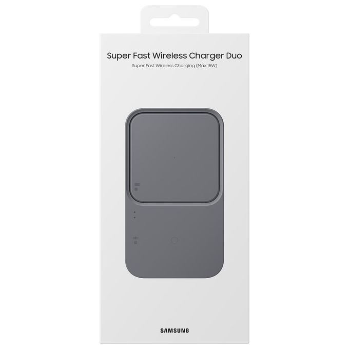 Samsung Wireless Charger Duo con Adattatore EP-P5400T Dark Gray
