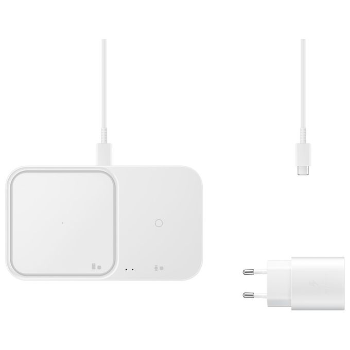 Samsung Caricatore Wireless Charger Duo 15W Fast Charging 2.0 Bianco