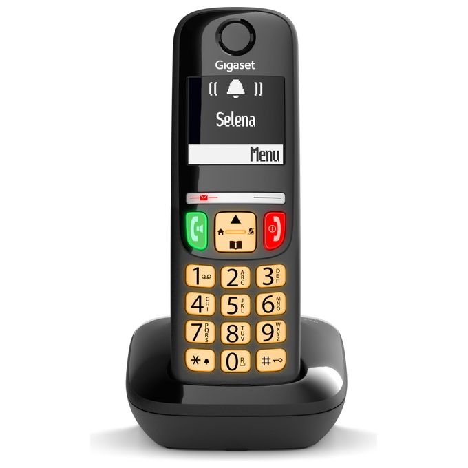Gigaset E270 Cordless DECT Display 2'' Vivavoce Rubrica Nero