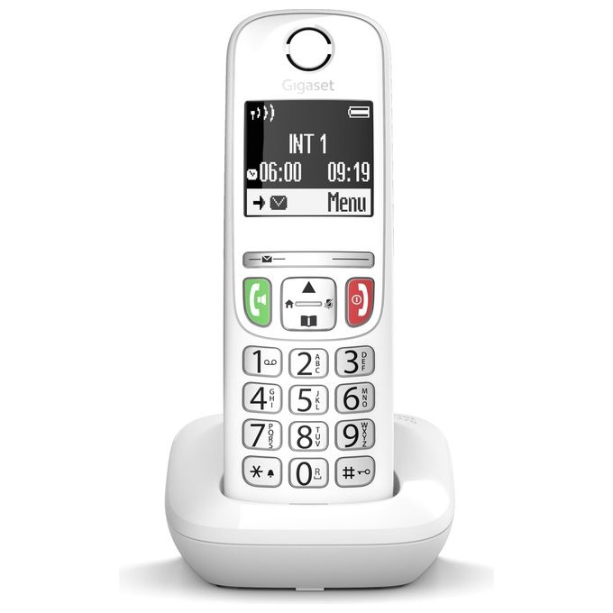 Gigaset E270 Cordless DECT Display 2'' Vivavoce Rubrica Bianco