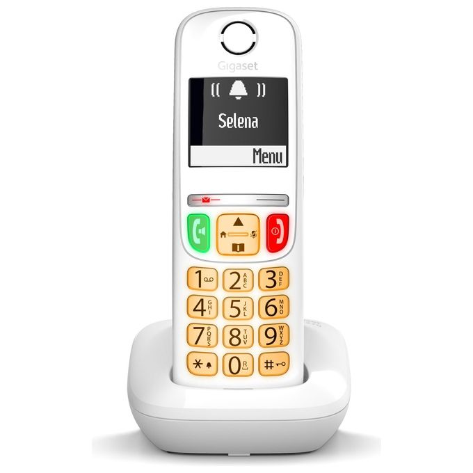 Gigaset E270 Cordless DECT Display 2'' Vivavoce Rubrica Bianco