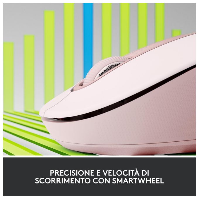Logitech Signature M650 L Mouse Wireless Full Size Rosa