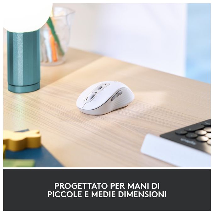 Logitech Signature M650 Mouse Mano Destra Wireless a RF  Bluetooth Ottico 2000 DPI