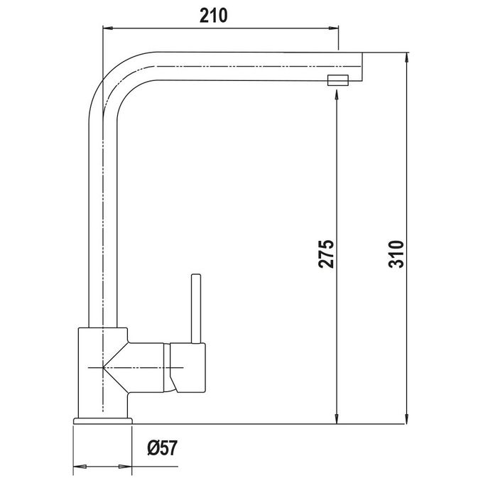 Schock Aquaviva Miscelatore monocomando con doccetta estraibile e canna girecole 180° Grigio Tortora SXVIVA42