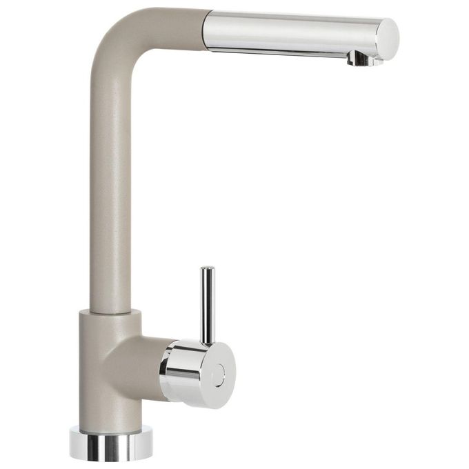 Schock Aquaviva Miscelatore monocomando con doccetta estraibile e canna girecole 180° Grigio Tortora SXVIVA42
