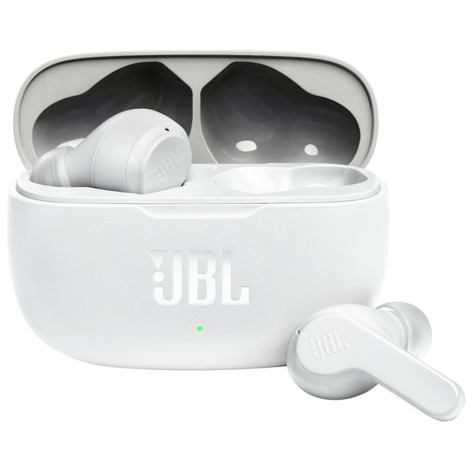 JBL Wave 200TWS Cuffie In-Ear True Wireless Auricolari Bluetooth Senza Fili con Microfono Integrato Protezione IPX2 Custodia Ricarica Bianco