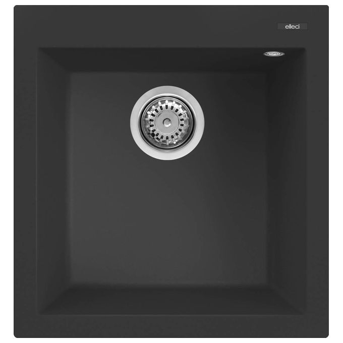 Elleci QUADRA 102 Lavello 1 vasca cm. 47x50 granitek nero