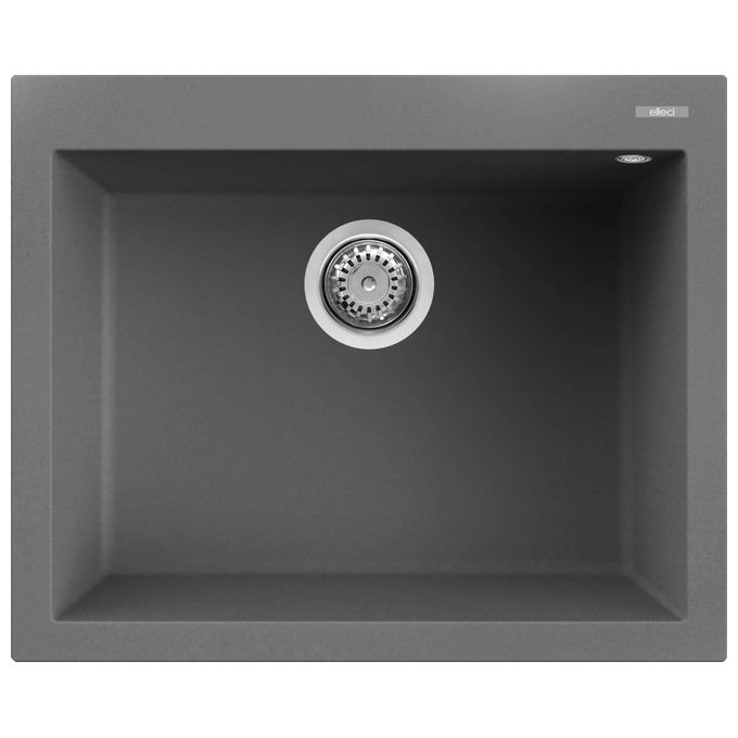 Elleci LKQ11099 Quadra 110 Lavello Keratek 1 Vasca 61 cm Grigio scuro