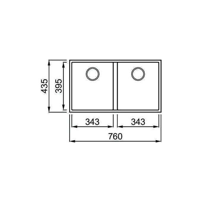 Elleci LKQ35099BIN Integra 350 Lavello Keratek Plus 2 Vasche 76 cm Grigio scuro