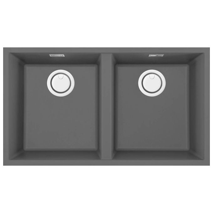 Elleci LKQ35099BIN Integra 350 Lavello Keratek Plus 2 Vasche 76 cm Grigio scuro