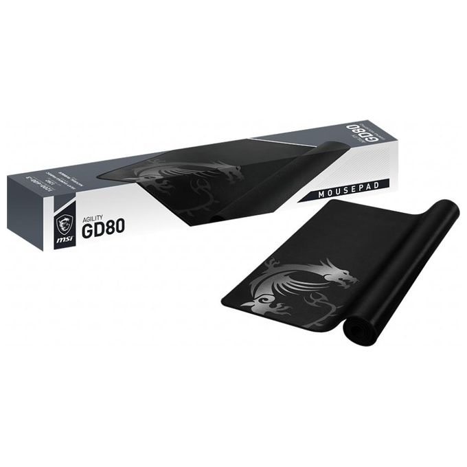 MSI Agility GD80 Tappetino per Mouse da Computer Nero-Bianco