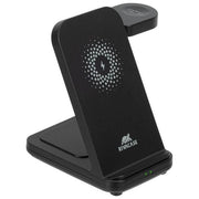 Rivacase VA4916 WH3 Caricatore Wireless 3 in 1 Ricarica 3 Dispositivi Contemporaneamente Certificato Qi 15W Nero
