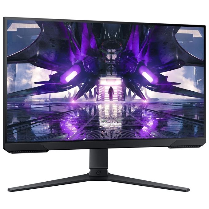 Samsung Monitor Gaming Odyssey G3 (S24AG300), Flat, 24'', 1920x1080 (Full HD), VA, 144 Hz, 1 ms, FreeSync Premium, HDMI, Display Port, Ingresso Audio, HAS, Pivot, Flicker Free, Eye Saver Mode