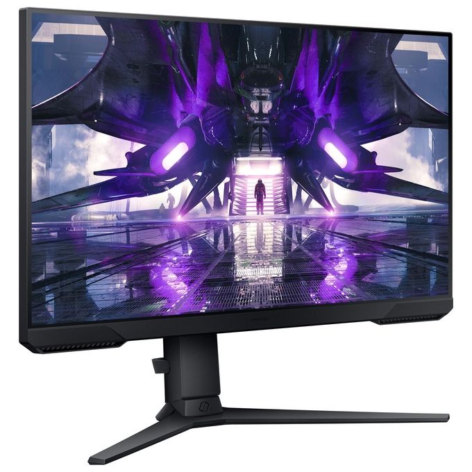 Samsung Monitor Gaming Odyssey G3 (S24AG300), Flat, 24'', 1920x1080 (Full HD), VA, 144 Hz, 1 ms, FreeSync Premium, HDMI, Display Port, Ingresso Audio, HAS, Pivot, Flicker Free, Eye Saver Mode