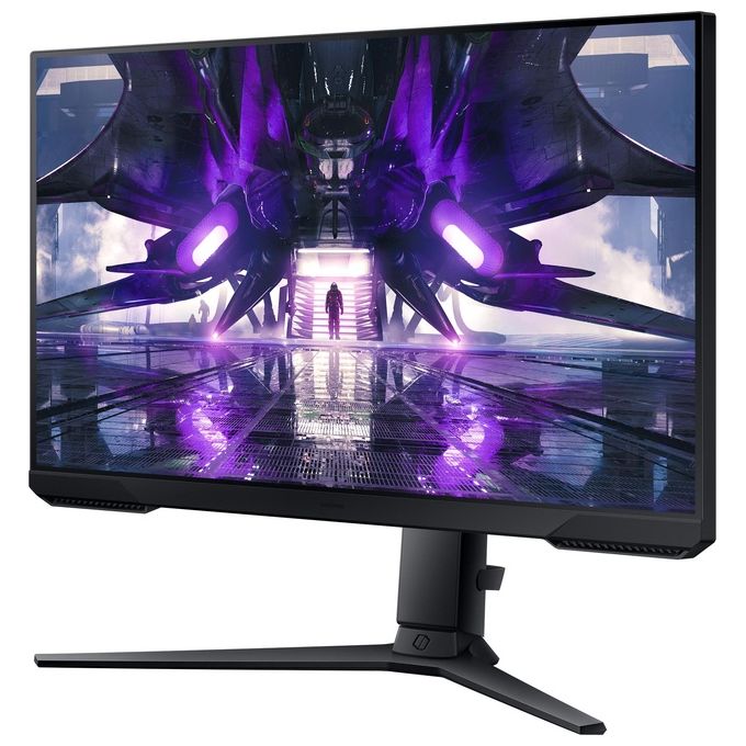Samsung Monitor Gaming Odyssey G3 (S24AG300), Flat, 24'', 1920x1080 (Full HD), VA, 144 Hz, 1 ms, FreeSync Premium, HDMI, Display Port, Ingresso Audio, HAS, Pivot, Flicker Free, Eye Saver Mode