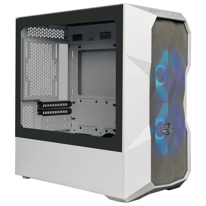 Case MasterBox TD300 Mesh White, 2USB3.2,2xCombo 2.5-3.5,2x2.5,2x120mm SickleFlow PWM ARGB Front Fans,ARGB-PWM Hub,NO PSU
