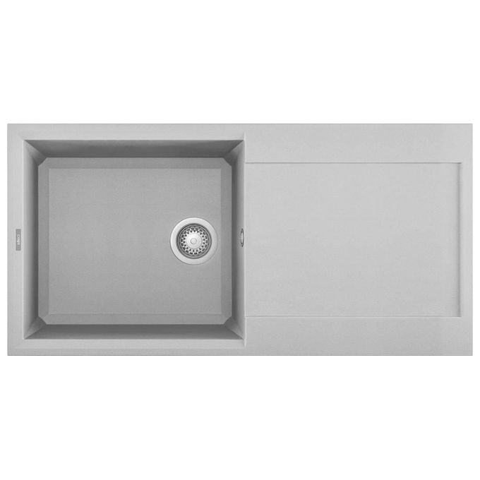 Elleci LMY48079 Easy 480 Lavello Metaltek Grigio Aluminio da Incasso Gocciolatoio Reversibile 1 Vasca 100x50cm