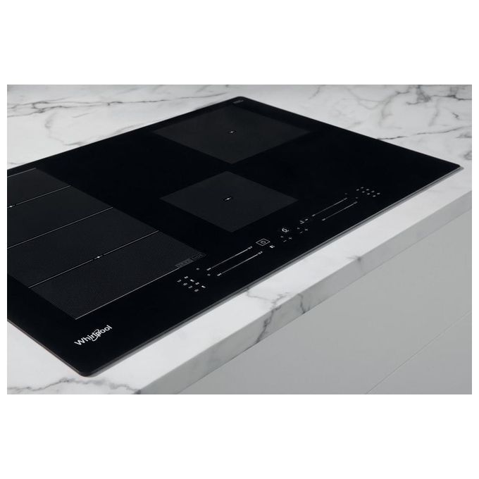 Whirlpool WFS0377NEIXL Piano Cottura a Induzione 4 Zone 77 cm Nero