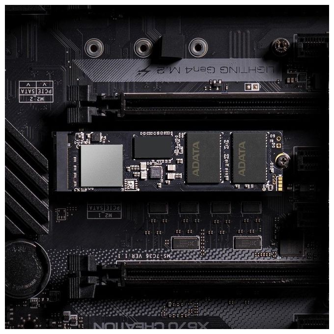 ADATA XPG GAMMIX S70 BLADE Unita' allo stato solido SSD 512GB PCIe Gen4x4 M.2 2280 Fino a 7400 MB-s NVMe 1.3 3D NAND LDPC AES 256-bit Encryption Funziona con PS5 Design for Creator Gaming