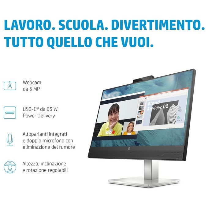 HP E24m G4 FHD USB-C Conferencing Monitor 23.8'' 1920x1080