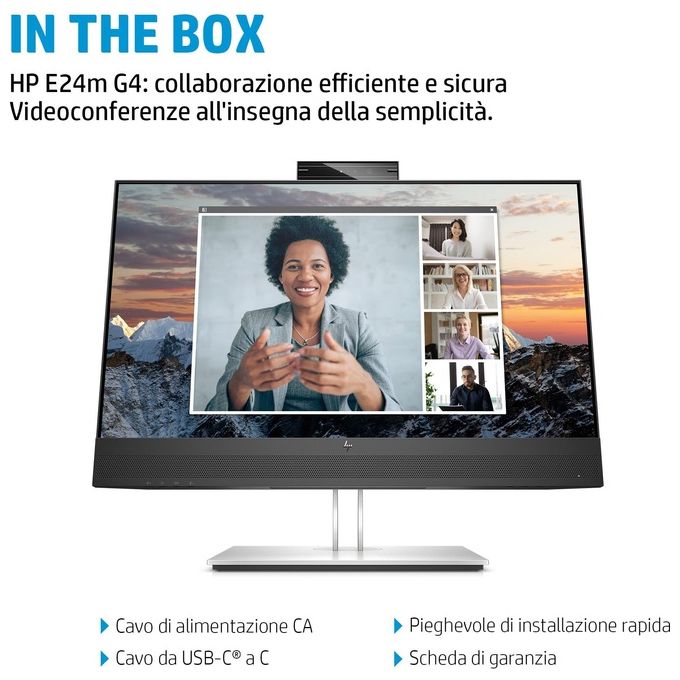 HP E24m G4 FHD USB-C Conferencing Monitor 23.8'' 1920x1080